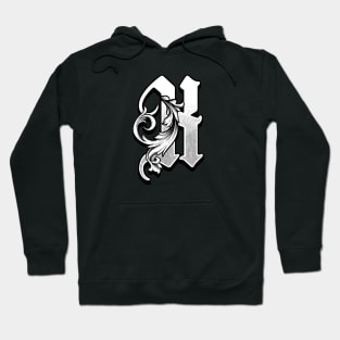 illustration of K font vintage style hand drawing design Hoodie